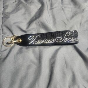 Victoria's Secret Black and Silver Keychain